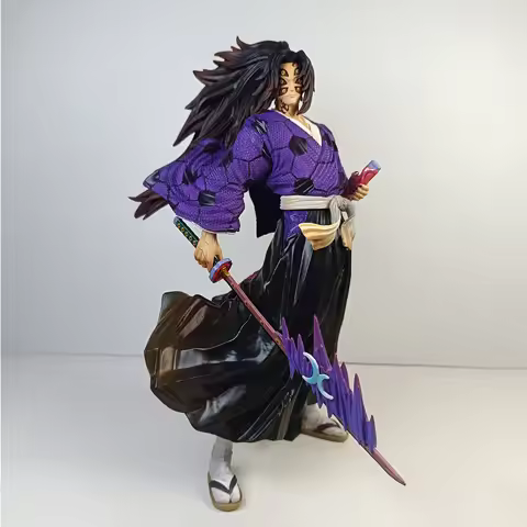 24cm FIT Studio Demon Slayer Action Figures Kokushibo Gk Statue Decoration