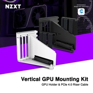 NZXT Vertical GPU Mounting Kit - GPU Holder &amp; PCIe 4.0 Riser Cable [MATTE BLACK/MATTE WHITE]