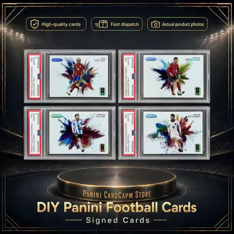 DIY Homemade Panini Football Collectible Cards 2026 World Cup Prizm Colour Blast Messi Ronaldo Marad
