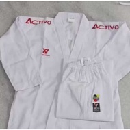 MERAH Karate shirt Senkaido Activo kumite Red embroidery biru Aka/Ao (Karate-gi)