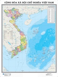 Bản đồ Việt Nam mới - 34 tỉnh thành ( Hàng ép bóng đẹp)