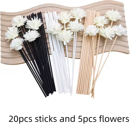 Foam Flower Diffuser Stick Set Air Freshener Flower Shape Foam Diffuser Sticks Fragrance Absorbing S