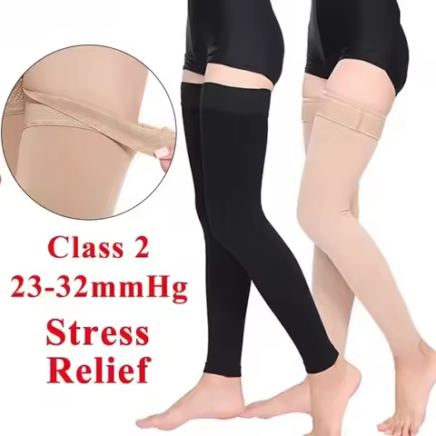Pressure Level 2 Unisex Compression Socks 23-32MMHG Thigh Stockings Stress Relief Compression Stocki