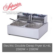 Electric Double Deep Fryer 6L+6L