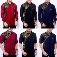 KEMEJA Kimko Shirt Adult Men'skoko Shirt Prada Batik Combinationkoko Trendy Loose Daily Fashion Shir