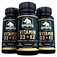 Best Value, Max Strength 10,000 iu Vitamin D3 and 1500 mcg Vitamin K2 Supplements 3 Bottle Pack. D3K