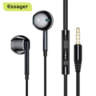 Essager 3.5มิลลิเมตรหูฟังมีสายหูฟังพร้อมไมโครโฟนสำหรับ Xiaomi Samsung โทรศัพท์คอมพิวเตอร์หูฟังสำหรับคอมพิวเตอร์หูฟังหู Buds ชุดหัว