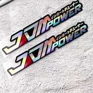 JDM POWER Car Sticker Wangan Side Window Letter Sticker Front Bumper Cover Light Eyebrow Scratch Blo