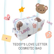 Wyllabrand กระเป๋าเครื่องสำอาง Teddy's love letter cosmetic bag