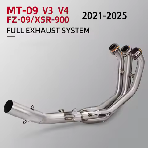 Slip on Tube Modify For Yamaha MT09 MT09SP FZ09 XSR900 V3 V4 2021-2024 Motorcycle Exhaust System Sta