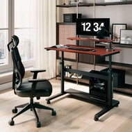 100cm Movable Sit Stand Computer Desk with Monitor Stand and CPU Holder
