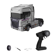 1/43 Mini RC Gyro Drifting Semi Truck, 2.4G 15KM/h Full-Proportional Mini RC Transport Vehicle with 