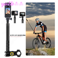[Hot Y] Motorcycle Bicycle Panoramic Monopod Invisible Stand for GoPro 12 11 10 9 Insta360 One X3 X2 DJI Moto Action Camera Accessory
