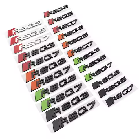 for Audi Sline 3cm/3.7cm High ABS Plastic Car Rear Sticker RSQ3 RSQ5 RSQ7 RSQ8 Logo Trunk Badge Modi