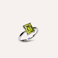 AND 橄欖石 綠色 長方 6*8mm 戒指 經典系列 Emerald 天然寶石