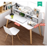 Computer Desk With Bookshelf, Modern Simple Economic Office Table Writing Study Table