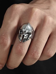 Cincin Spartan Pria / Cincin Pria Spartan / Cincin Topeng Tengkorak Pria - Cincin Cowok Topeng Helm 
