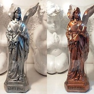 Saint Gabriel Angel Statue 30cm Silver/Gold (7118) - Angel Statue - Saint Gabriel Statue