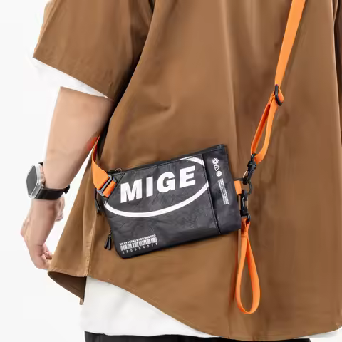 Technical Sling Bag Lightweight Tyvek Multi-Pocket Crossbody Bag Men's Women's Minimalist Japanese S