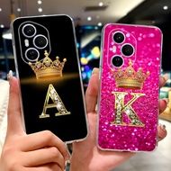 For Honor 400 Case DNY-NX9 Cover 2025 Cute Crown Letters Clear Soft Silicone Couple Phone Case For H