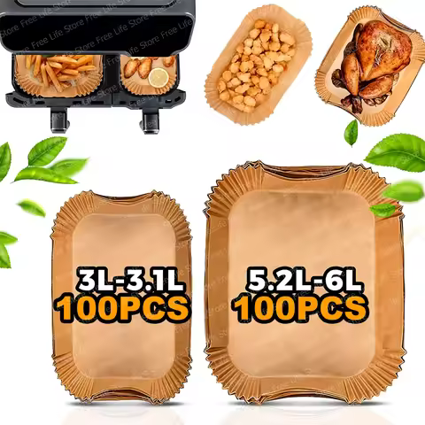 Air Fryer Liners for Philips Dual Air Fryer 3000 Series 6L&3L NA350/00 9L Disposable Paper Liners fo