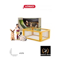 Animal model, genuine Schleich toy set SceneryPack Girl holding a rabbit, 2 rabbits and rabbit cage 
