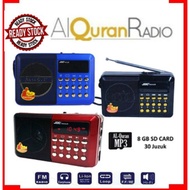 JOC digital Radio  Al-Quran 30 Juzuk, Rechargeable USB, microSD Slot Mini Digital MP3 Player FM