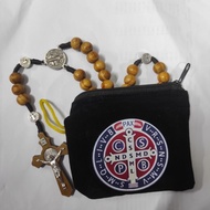 St Benedict Rosary Zipper Pouch