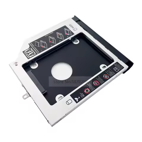 with Bezel Front Cover Faceplate + Bracket 2nd SATA 3.0 2.5" Hard Drive HDD SSD Optical Caddy for Le
