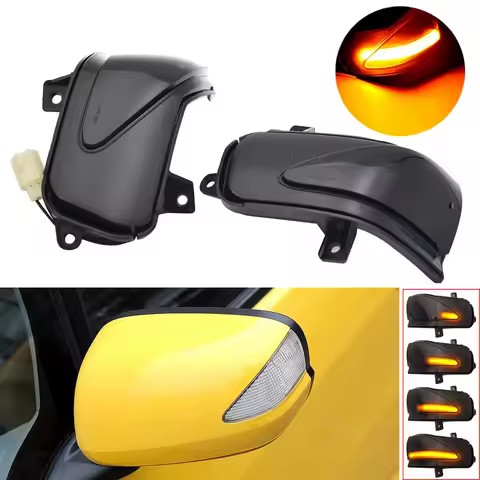 For Honda Fit Jazz GE6 GE8 HYBRID GP1 Insight ZE2 2pcs LED Dynamic Side Mirrors Turn Signal Light In