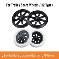 【2PCs】Spare Wheels / For Oxford Cloth Trolley Cart / Trolley Wheels / Foldable Trolley Wheel