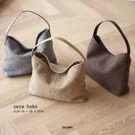 [SKORRA] SERA HOBO BAG | WOMEN'S VELVET SUEDE HOBO SHOULDER BAG