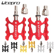 Litepro quick release portable sealed bearing pedal for folding bike camp xds crossmac trs java