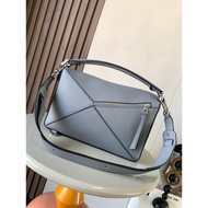 L0E ** ⓁⓄⒺⓌⒺ  Original Label 1: 1 Ladies Genuine Cow Leather Portable Shoulder Bag Messenger Bag Gre