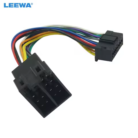 LEEWA Car Stereo Radio Wire Harness Adapter For Sony 16-Pin Connector Into Radio To ISO 10487 Connec
