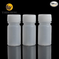 TARSURESG 100pcs Sample Bottles, Empty Travel Small Plastic Bottles, Medicine Bottles with Caps 10ml Small Mouth Reagent Bottle Sample
