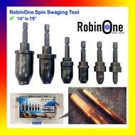 (6PCS) ROBINONE SPIN SWAGING TOOL / SPIN SWAG TOOL / SPINNING SWAGE COPPER TOOLS DRILL 1/4 3/8 1/2 5