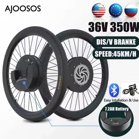 Wireless Ebike Kit Conversion All in One Motor Wheel for Electric Bike Conversion Kit 350w 36v 7.2AH