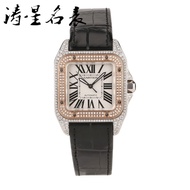 Cartier Cartier Cartier Santos Series Rear Diamond Between Gold Automatic Machinery W20107X7