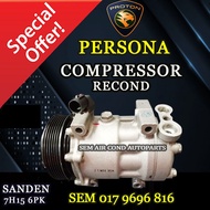 PROTON PERSONA OLD MODEL SANDEN 7H15 6PK RECOND COMPRESSOR/ KOMPRESOR (CAR AIRCOND SYSTEM)