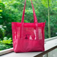 Aston Mesh Totebag Mesh Bag Women's Swimming Bag Zipper Canvas Tote Bag Mesh Shopping Bag Sports Bag