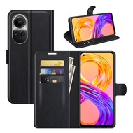 2023 New Flip Smartphone Case for OPPO Reno10 Pro+ Pro Plus 5G Reno 10 Reno10Pro+ Handphone Casing PU Leather phone holster Wallet Leather Cases Card Holder Back Cover