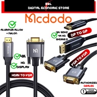 【1Yr Warranty】MCDODO HDMI VGA DP Cable CA 7770 7780 8140 HD Computer Laptop Projector Monitor TV Vid