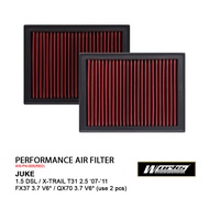 WORKS ENGINEERING Air filter For NISSAN JUKE 1.5 (1PC) / X-TRAIL T31 2.5 (07-11) (1PC) / FX37 3.7 V6