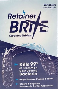 美國直送🇺🇸BRITE 牙套/固定器 清潔片 96片 Retainer brite cleaning 96 tablets