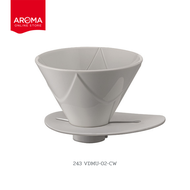 Hario ดริปเปอร์ 02 เซรามิค / HARIO(243) V60 1-time extraction Ceramic dripper MUGEN White / VDMU-02-