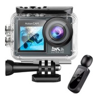 5K 30fps UltraHD 高清EIS雙屏幕防震運動相機連無線收音咪 UltraHD Dual Screen 5K 30fps EIS WiFi Sport Action Camera with Wireless Microphone