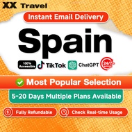 Spain eSIM 5G Unlimited Data 5-15 Days Travel eSIM Spain 5G High Speed Data