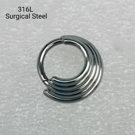 316L Surgical Steel Hinged Segment Clicker Ring Septum Piercing Jewellery 16G 1 piece
