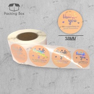 READY STOCK! Craft Paper Sticker- Thank you Sticker Seal Label Thank You for Your Support Hand Make